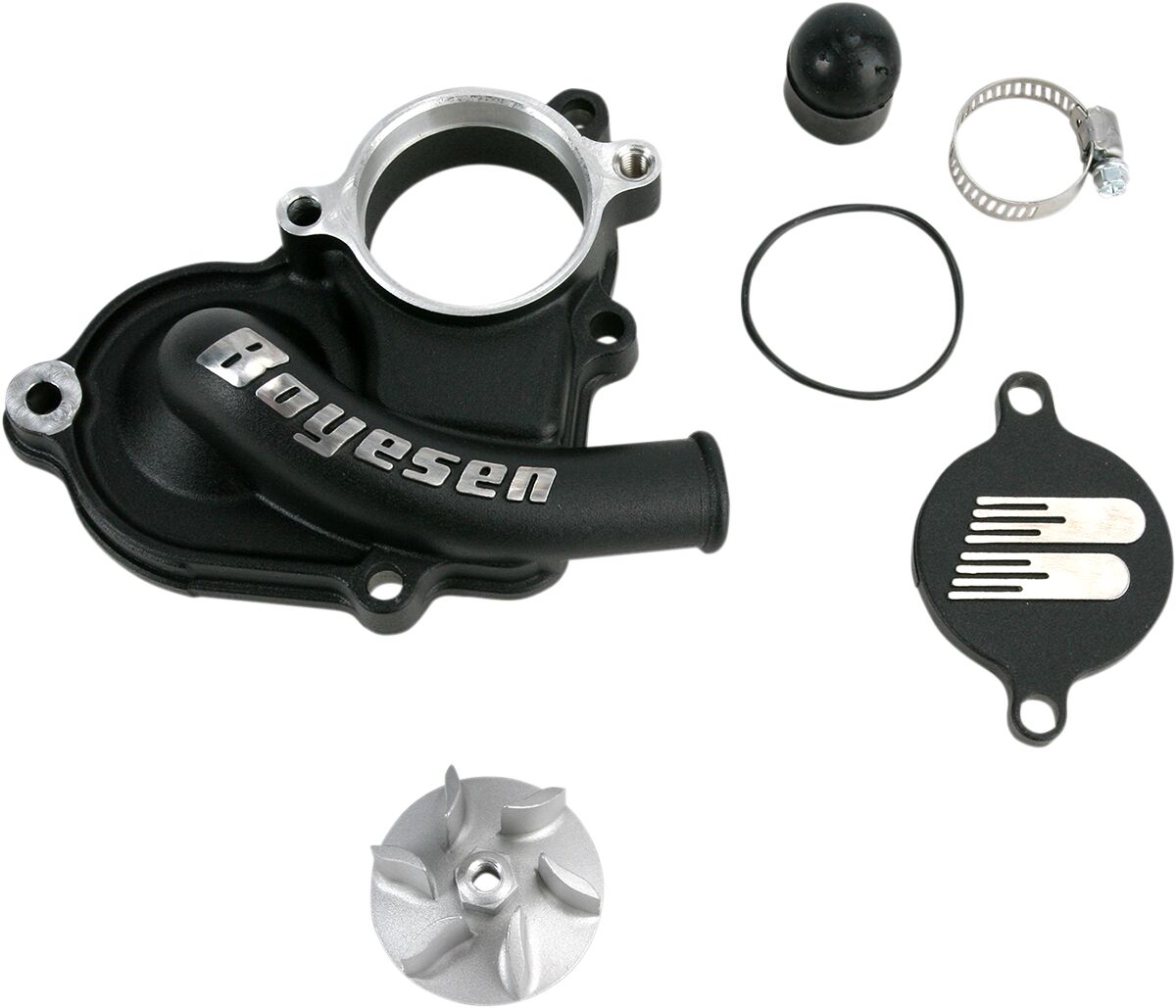 BOYESEN WATER PUMP COVER & IMPELLER KIT SUPERCOOLER ALUMINUM BLACK WPK-26AB