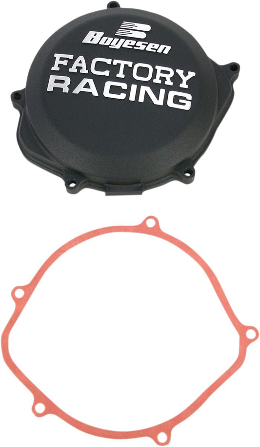 BOYESEN CLUTCH COVER FACTORY RACING ALUMINUM REPLACEMENT BLACK CC-06AB