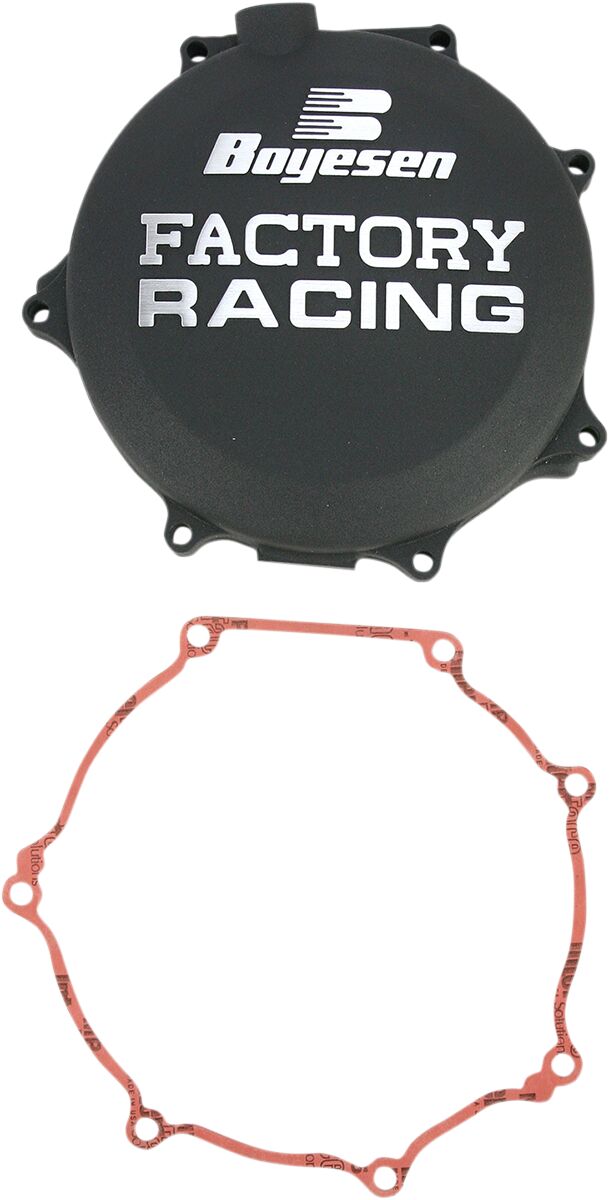 BOYESEN CLUTCH COVER FACTORY RACING ALUMINUM REPLACEMENT BLACK CC-18B