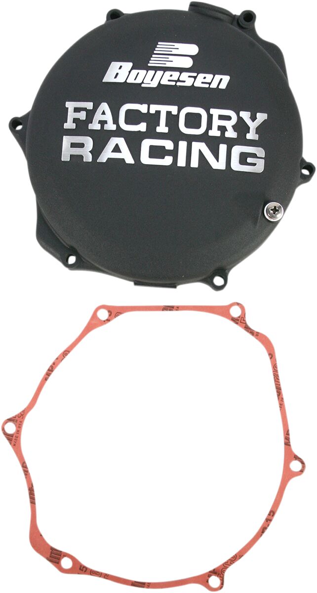 BOYESEN CLUTCH COVER FACTORY RACING ALUMINUM REPLACEMENT BLACK CC-26AB
