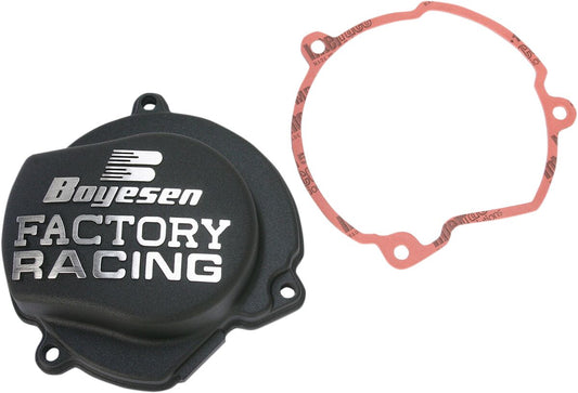 BOYESEN IGNITION COVER FACTORY RACING ALUMINUM REPLACEMENT POWDER-COATED BLACK SC-40AB