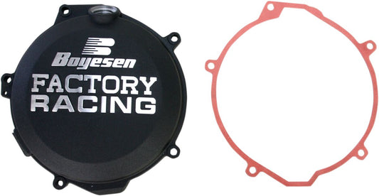BOYESEN CLUTCH COVER FACTORY RACING ALUMINUM REPLACEMENT POWDER-COATED BLACK CC-44AB