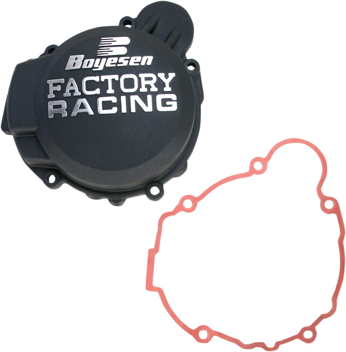 BOYESEN IGNITION COVER FACTORY RACING ALUMINUM REPLACEMENT POWDER-COATED BLACK SC-41AB