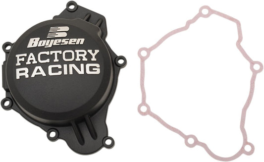 BOYESEN IGNITION COVER FACTORY RACING ALUMINUM REPLACEMENT POWDER-COATED BLACK SC-41CB