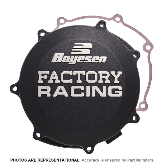 BOYESEN CLUTCH COVER KX125 94-02 BK CC-11B