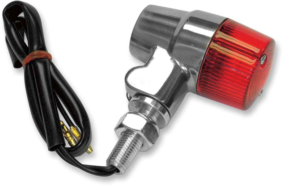K&S TECHNOLOGIES MARKER LIGHT ROUND #3 ALUMINUM POLISHED BODY RED LENS 25-8620