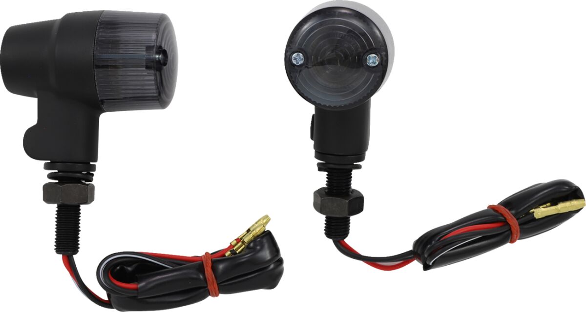 K&S TECHNOLOGIES MARKER LIGHT ROUND #3 ALUMINUM BLACK BODY SMOKE LENS 25-8631