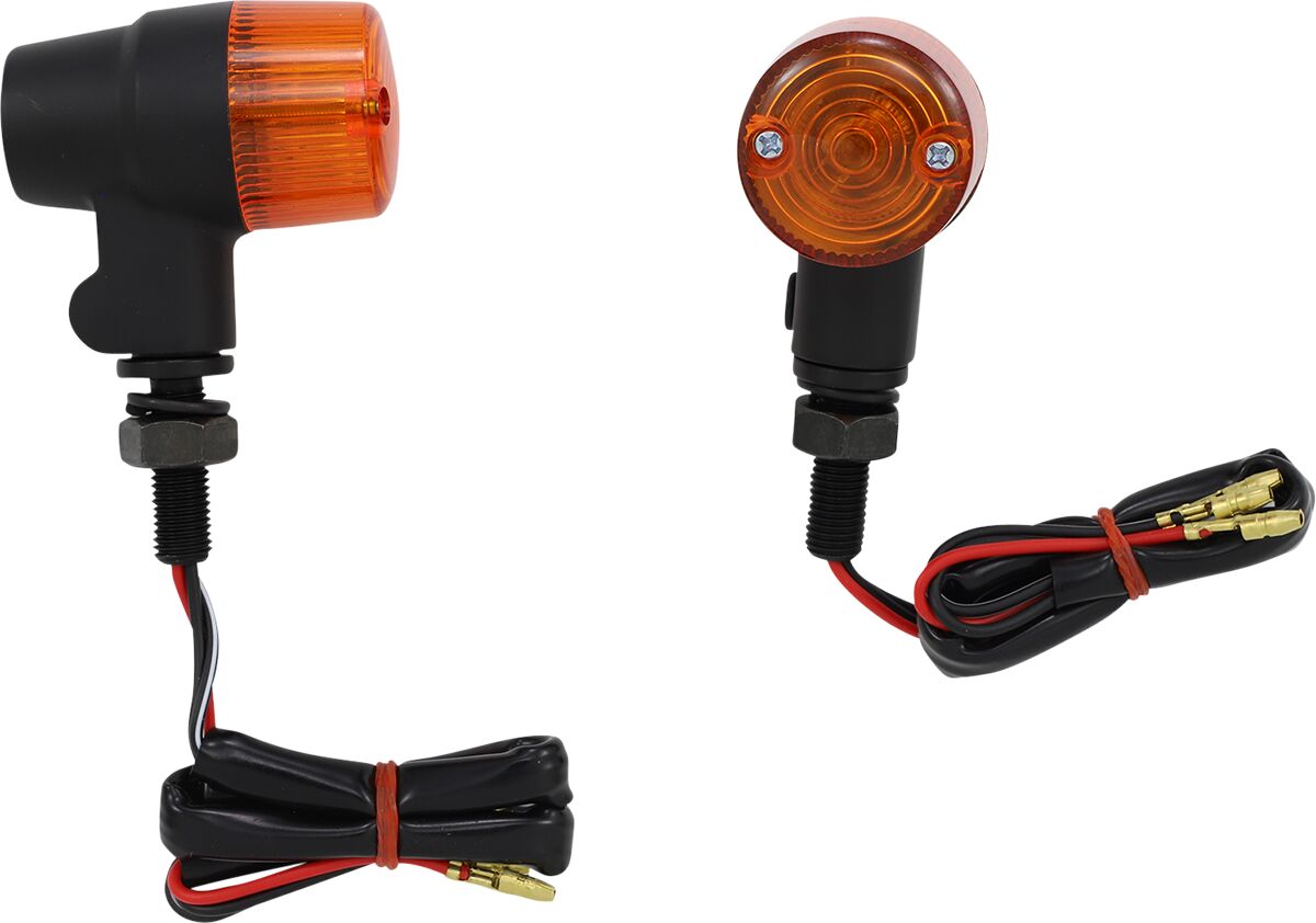 K&S TECHNOLOGIES MARKER LIGHT ROUND #3 ALUMINUM BLACK BODY AMBER LENS 25-8633