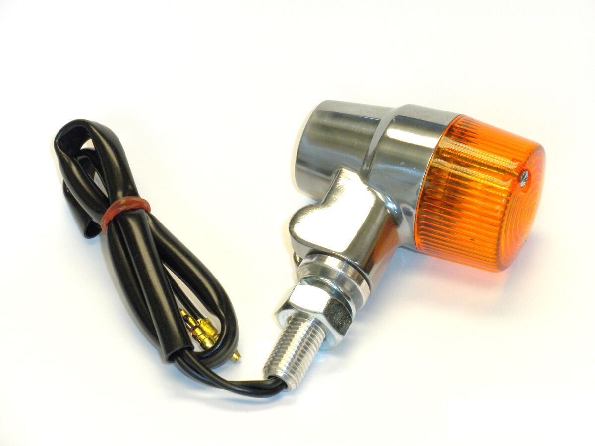 K&S TECHNOLOGIES MARKER LIGHT E-MARK ALUMINUM POLISHED BODY AMBER LENS 27-8602