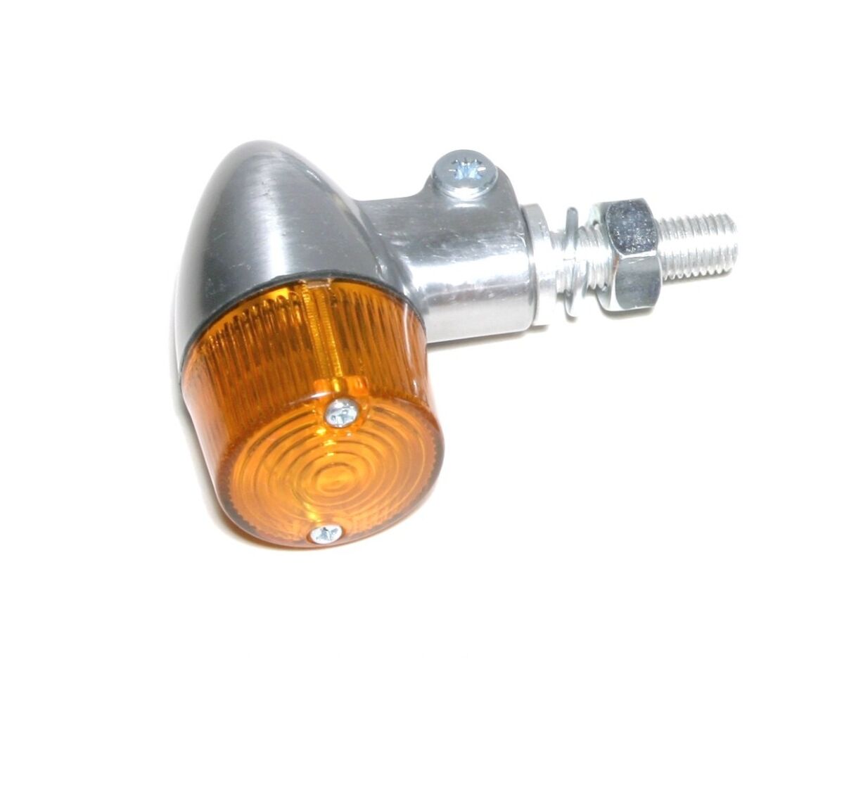K&S TECHNOLOGIES MARKER LIGHT E-MARK ALUMINUM ROUND BODY AMBER LENS 27-8330