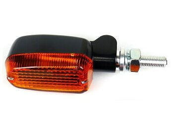 K&S TECHNOLOGIES MARKER LIGHT E-MARK ALUMINUM BLACK BODY AMBER LENS 27-8300BK