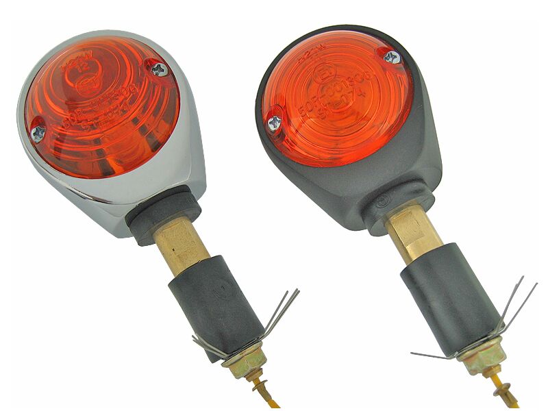 K&S TECHNOLOGIES MARKER LIGHT ECE CHROME AMBER 27-01047E