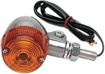 K&S TECHNOLOGIES MARKER LIGHT ROUND #1 POLISHED ALUMINUM BODY AMBER LENS 25-8320