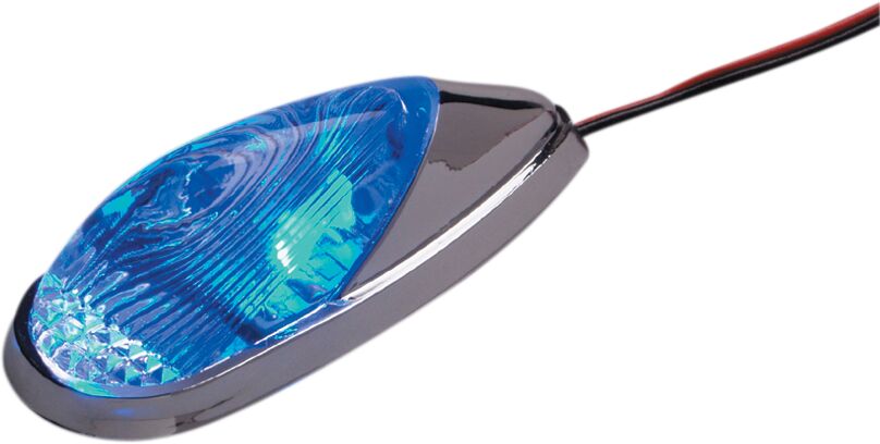 K&S TECHNOLOGIES MARKER LIGHT MINI-FLUSH MOUNT CHROME BODY BLUE LED 25-9500