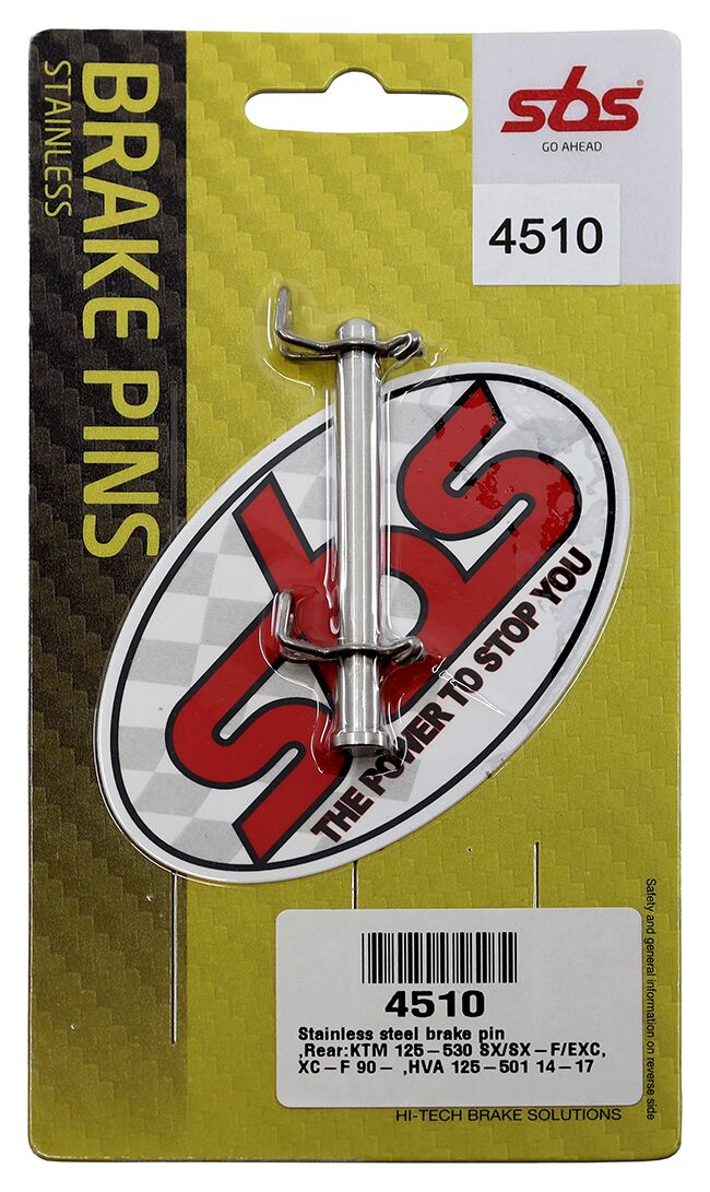 SBS BRAKE PAD PINS STAINLESS STEEL 304, MX & ENDURO 4510