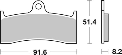 SBS BRAKE PAD CARBON CERAMIC HI-TECH SCOOTER 676HF