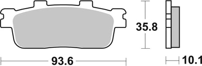 SBS BRAKE PAD CARBON CERAMIC HI-TECH SCOOTER 201CT