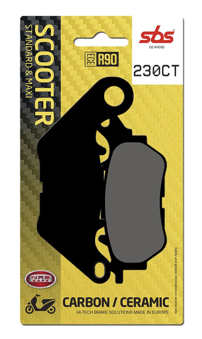 SBS BRAKE PAD CARBON CERAMIC HI-TECH SCOOTER 230CT