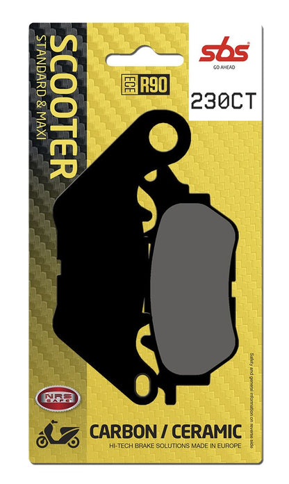 SBS BRAKE PAD CARBON CERAMIC HI-TECH SCOOTER 230CT