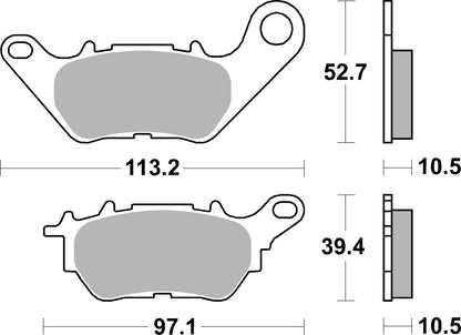 SBS BRAKE PAD CARBON CERAMIC HI-TECH SCOOTER 230CT