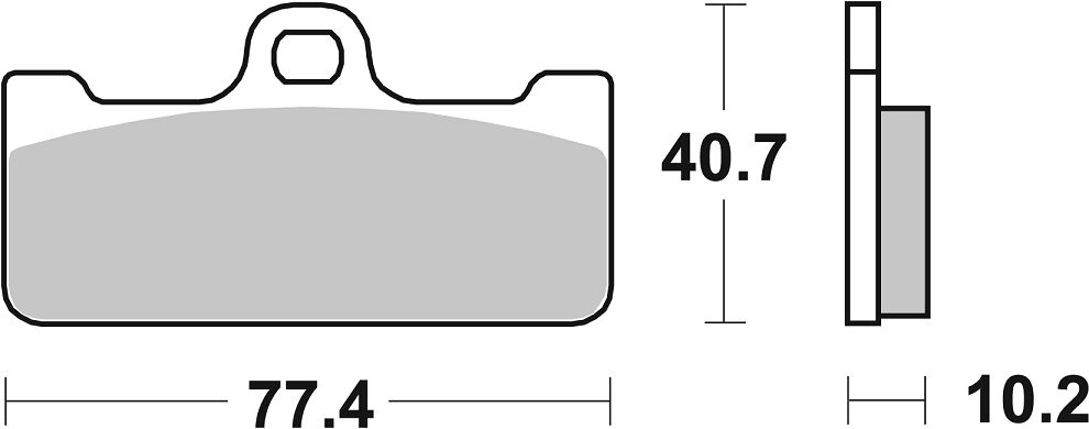 SBS BRAKE PAD DUAL CARBON HI-TECH RACING 711DC
