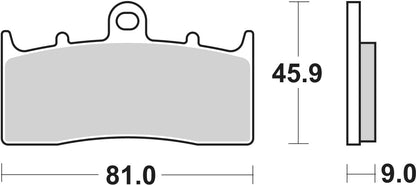 SBS BRAKE PAD CERAMIC STREET 778HF