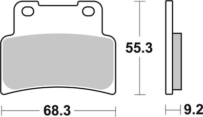 SBS BRAKE PAD CERAMIC STREET 844HF