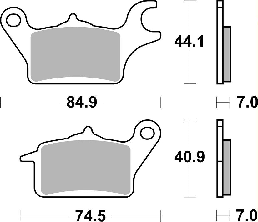 SBS BRAKE PAD CERAMIC STREET 925HF