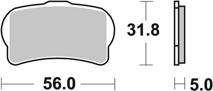 SBS BRAKE PAD CERAMIC STREET 939HF