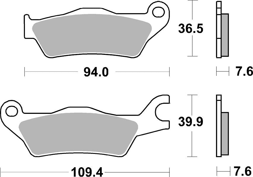 SBS BRAKE PAD CERAMIC STREET 951HF