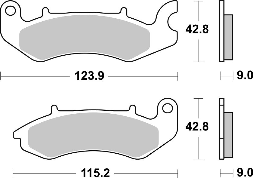 SBS BRAKE PAD CERAMIC STREET 968HF
