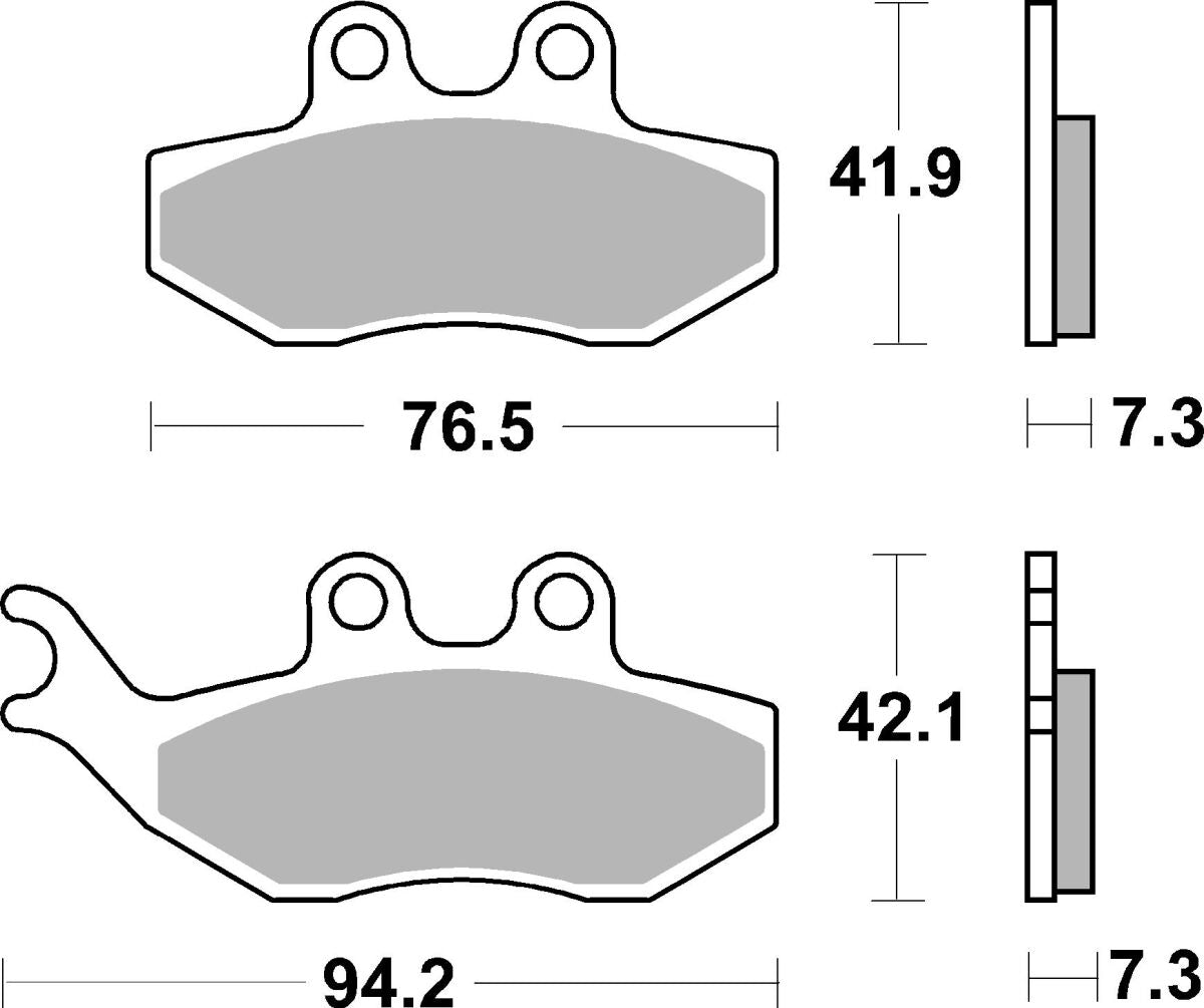 SBS BRAKE PAD CERAMIC STREET 774HF