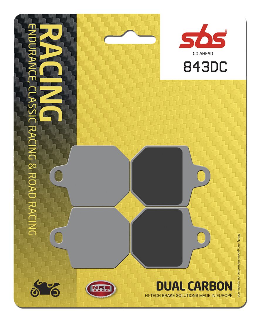 SBS BRAKE PAD DUAL CARBON HI-TECH RACING 843DC