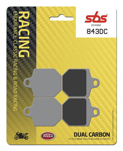SBS BRAKE PAD DUAL CARBON HI-TECH RACING 843DC