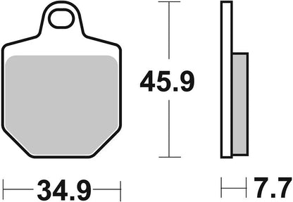 SBS BRAKE PAD DUAL CARBON HI-TECH RACING 843DC
