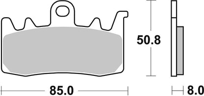 SBS BRAKE PAD DUAL CARBON HI-TECH RACING 900DC