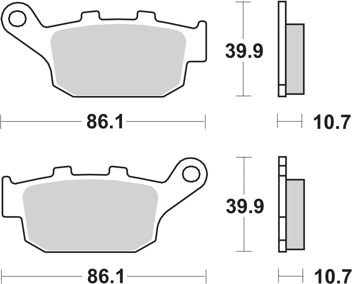 SBS BRAKE PAD CARBON CERAMIC HI-TECH SCOOTER 161CT