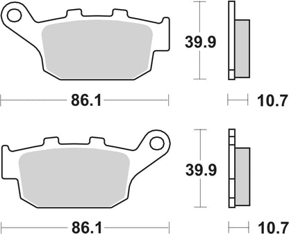 SBS BRAKE PAD CARBON CERAMIC HI-TECH SCOOTER 161CT