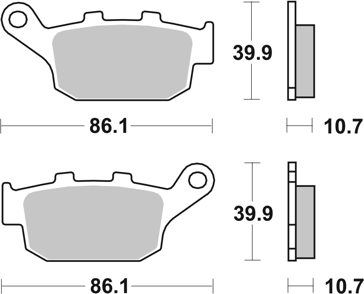 SBS BRAKE PAD CARBON CERAMIC HI-TECH SCOOTER 161CT