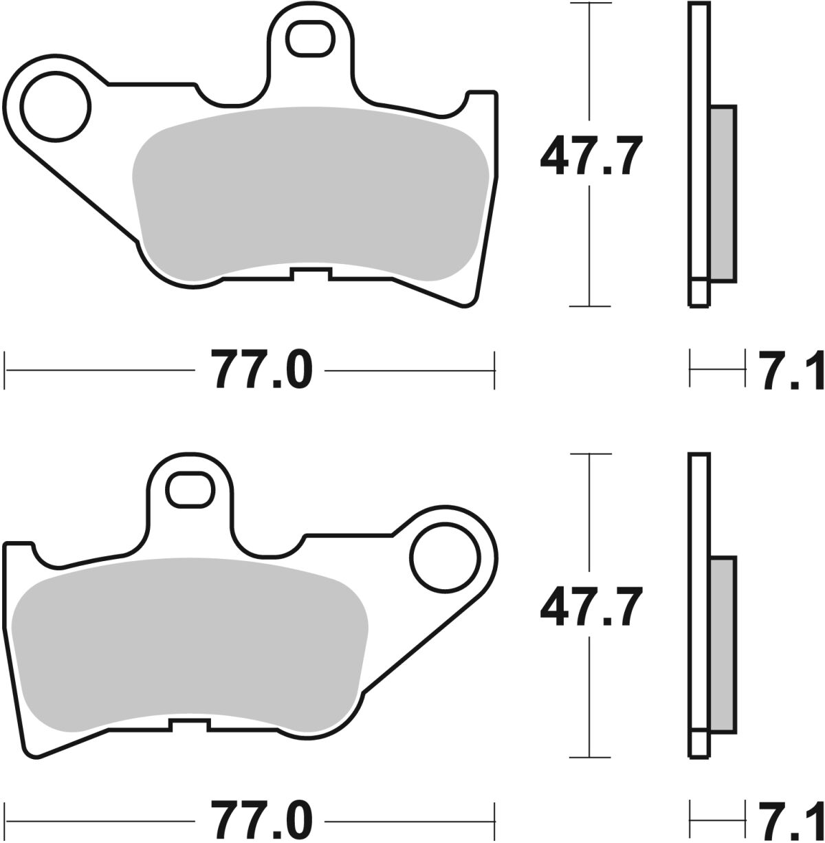 SBS BRAKE PAD CERAMIC STREET 165HF