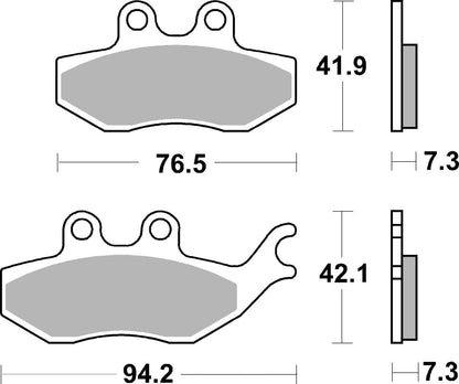 SBS BRAKE PAD CERAMIC STREET 173HF