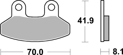 SBS BRAKE PAD CERAMIC STREET 178HF