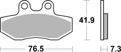 SBS BRAKE PAD CERAMIC STREET 186HF