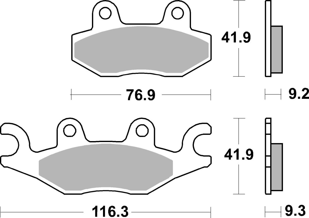 SBS BRAKE PAD CERAMIC STREET 210HF