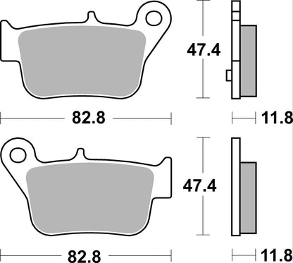 SBS BRAKE PAD CERAMIC STREET 218HF