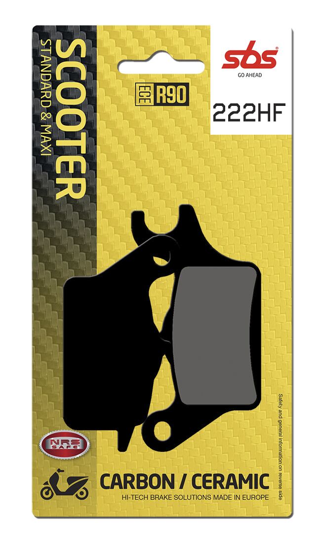 SBS BRAKE PAD CERAMIC STREET 222HF