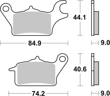 SBS BRAKE PAD CERAMIC STREET 222HF