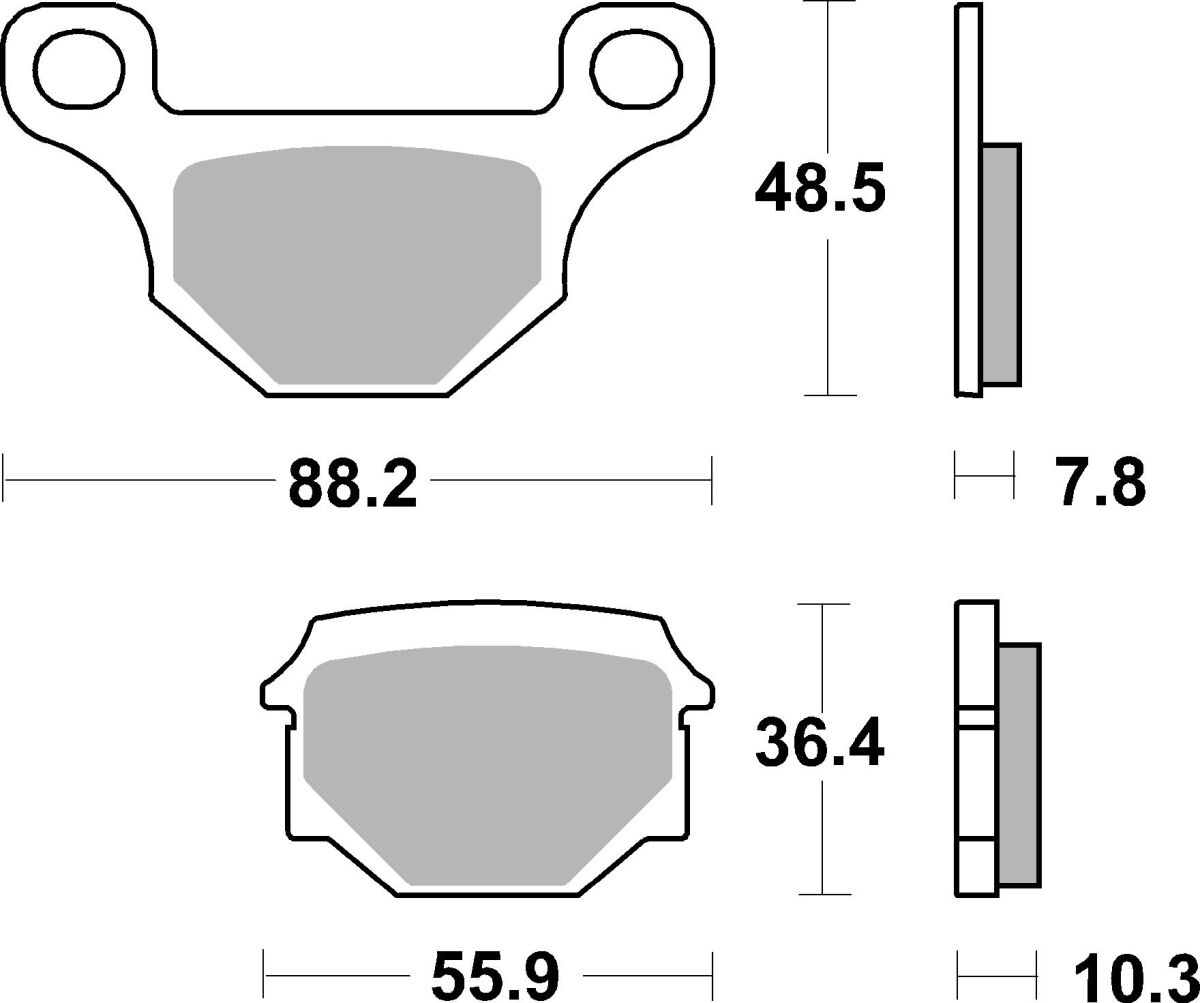 SBS BRAKE PAD CERAMIC STREET 585HF
