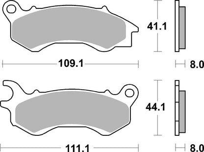 SBS BRAKE PAD CERAMIC STREET 873HF