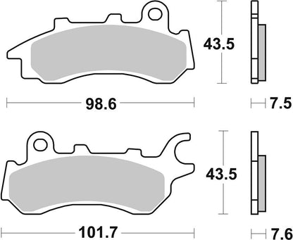 SBS BRAKE PAD CERAMIC STREET 958HF